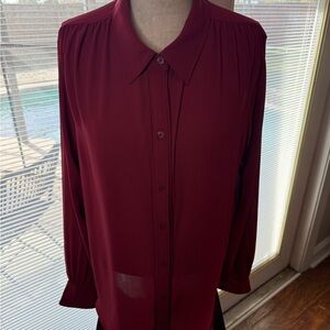 *NWT* WHBM Soft Shirt - Lush Sangria
